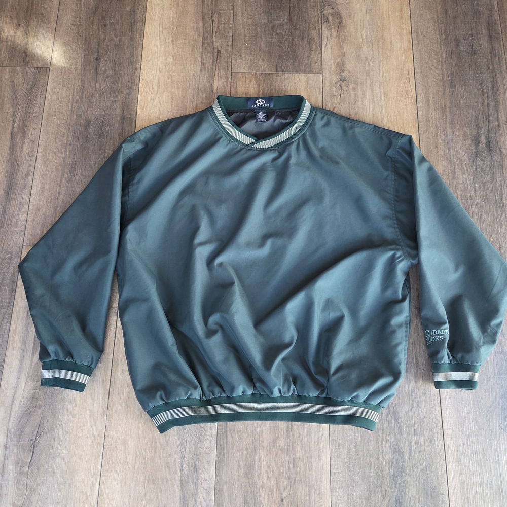 Vantage Dark Green Men's Lightweight Golf Windbreaker Pullover